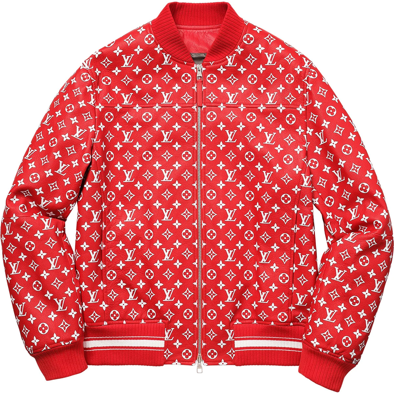 Louis Vuitton/Supreme Leather Baseball Jacket | SupSupSup