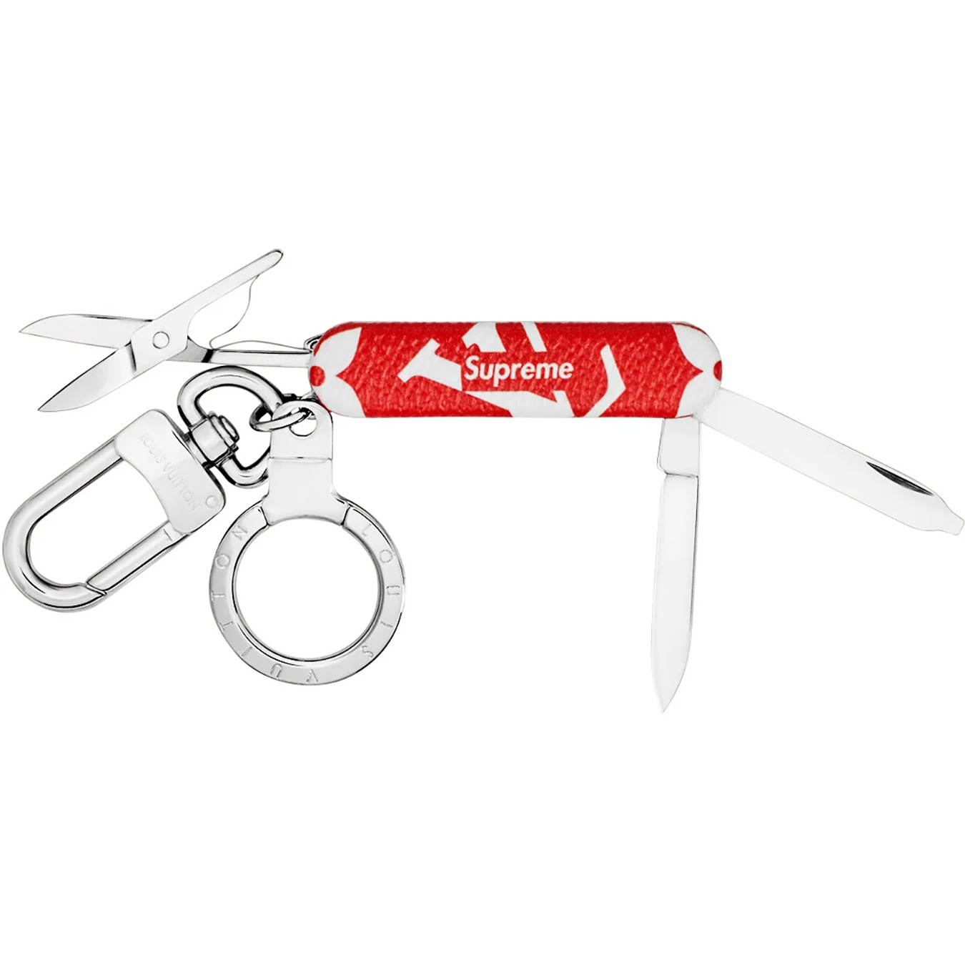 Louis Vuitton/Supreme Pocket Knife Keychain