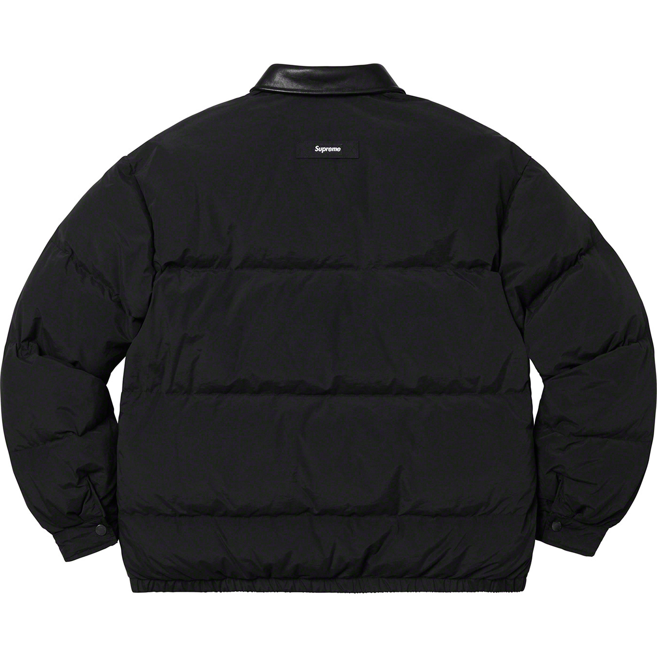 Supreme Leather Collar Puffy Jacket