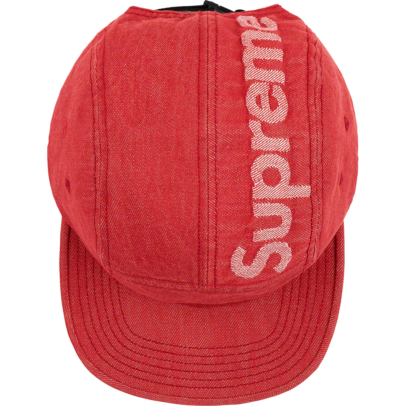 Supreme Top Logo Denim Camp Cap