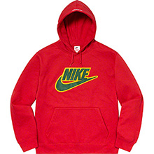 Supreme®/Nike® Leather Appliqué Hooded Sweatshirt