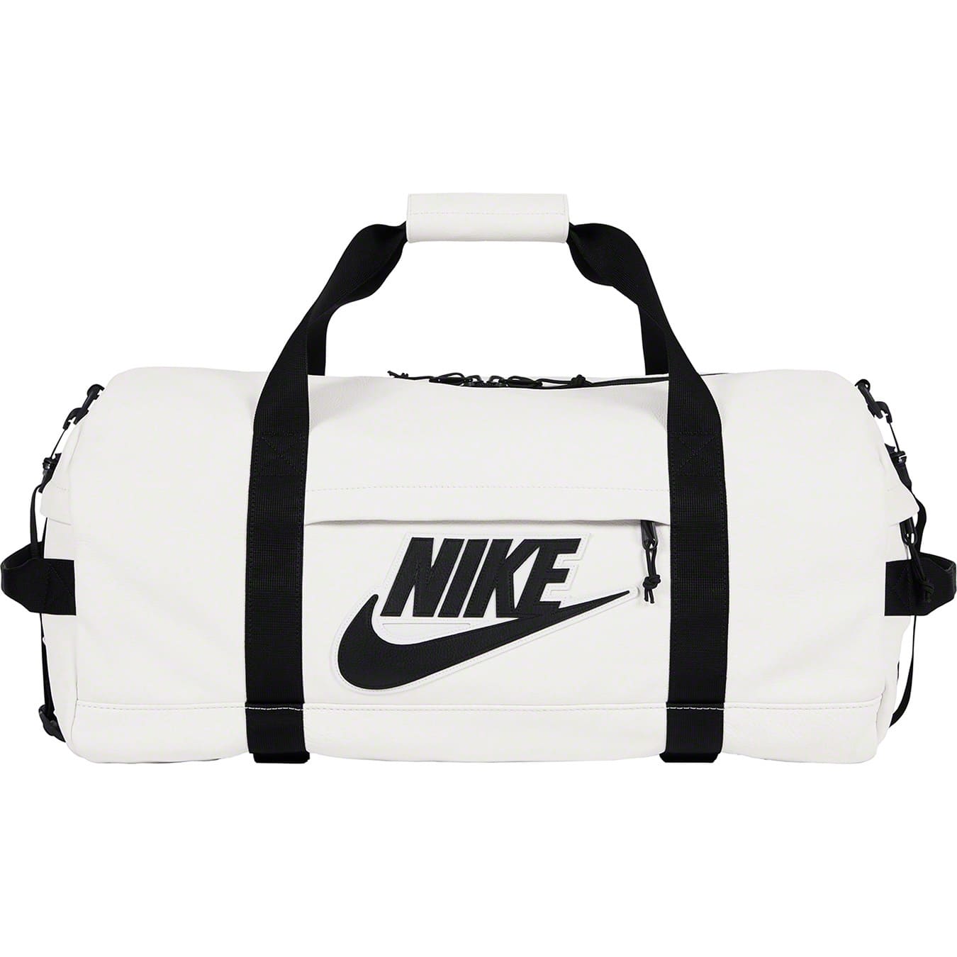 Supreme Nike Leather Duffle Bag White