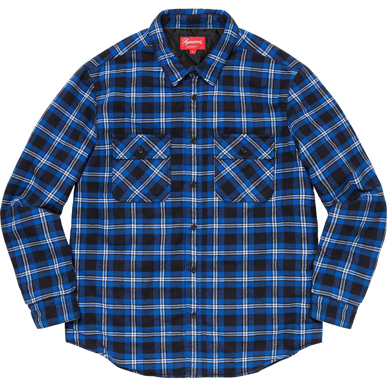 Supreme Arc Logo Quilted Flannel Shirt