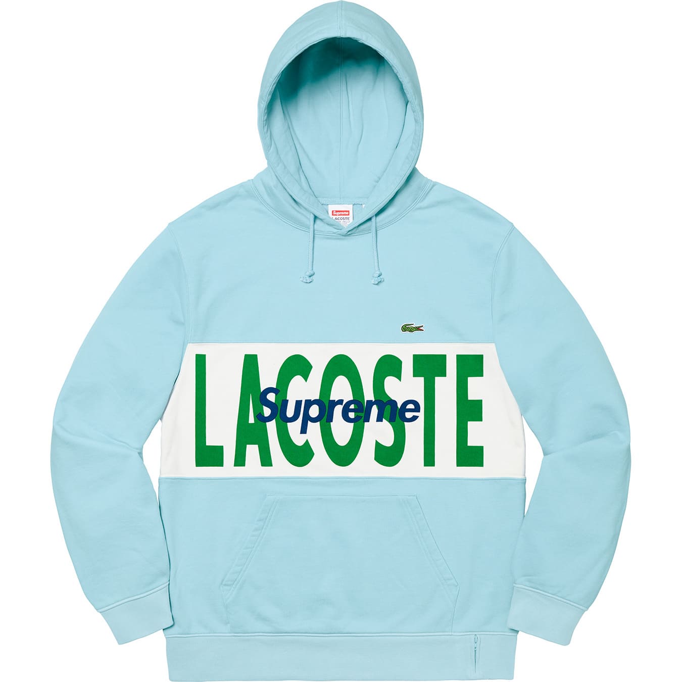 Supreme®/LACOSTE Logo Panel Hooded Sweatshirt