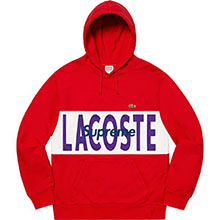 Supreme®/LACOSTE Logo Panel Hooded Sweatshirt