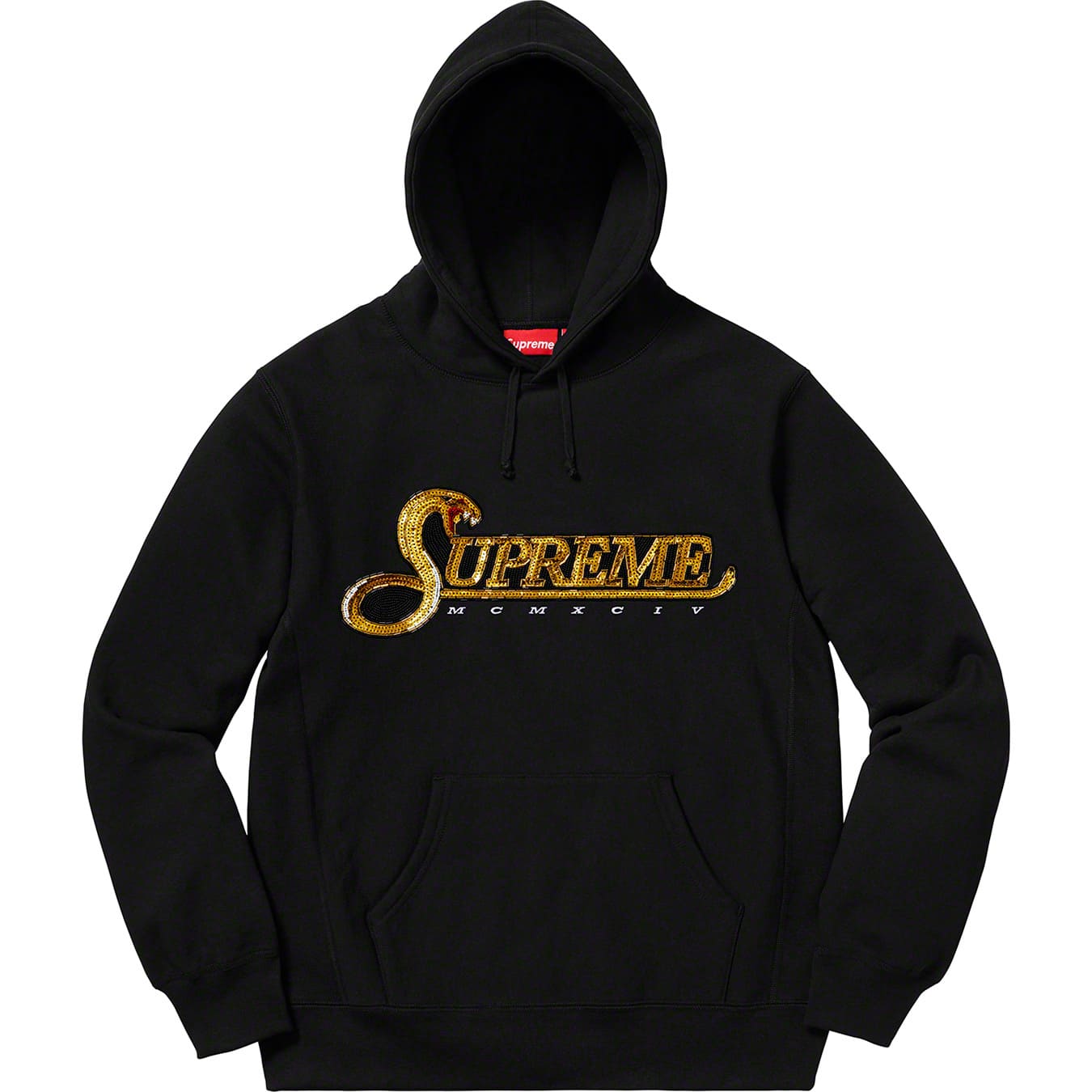 Supreme Sequin Viper Hooded Sweatshirt