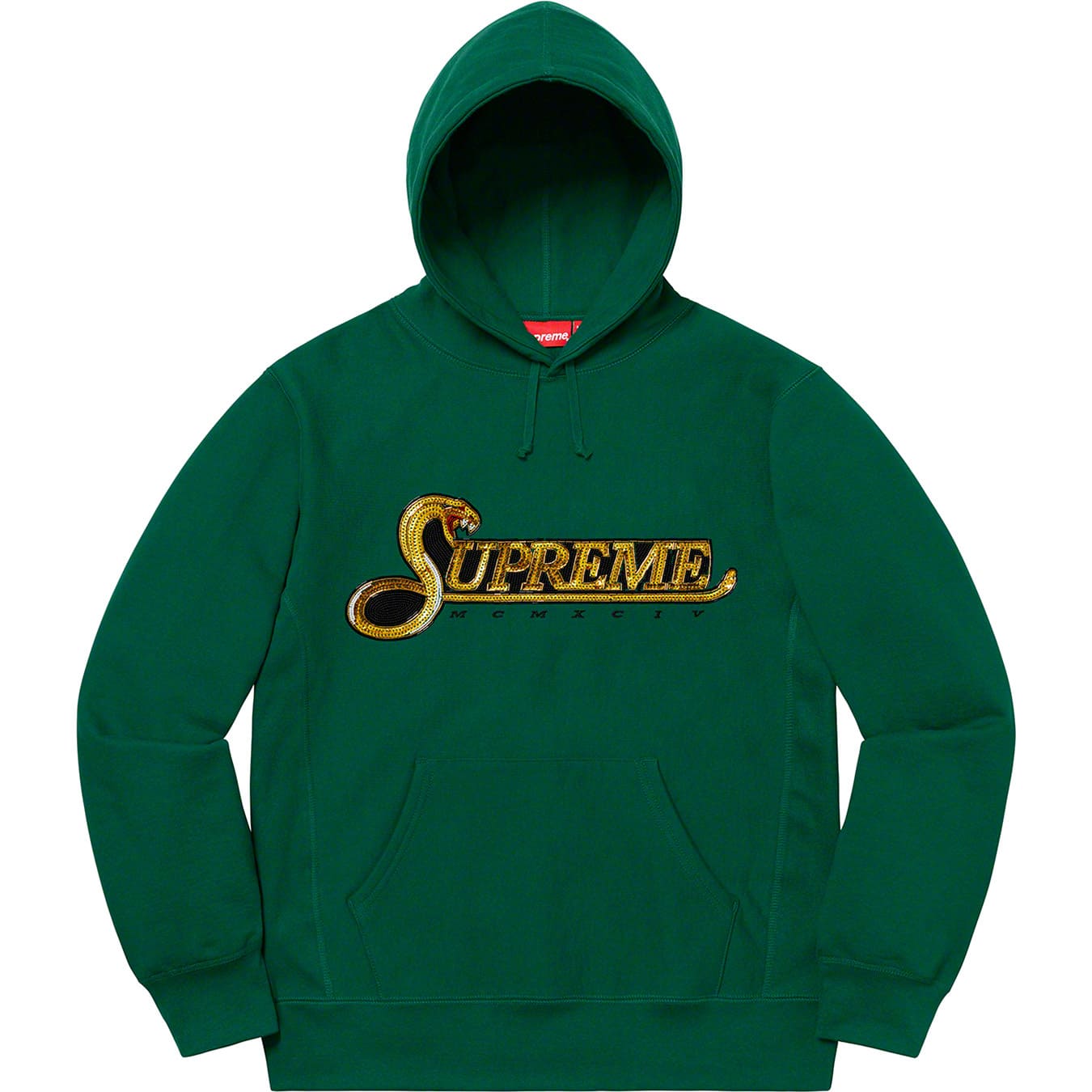 Supreme Sequin Viper Hooded Sweatshirt