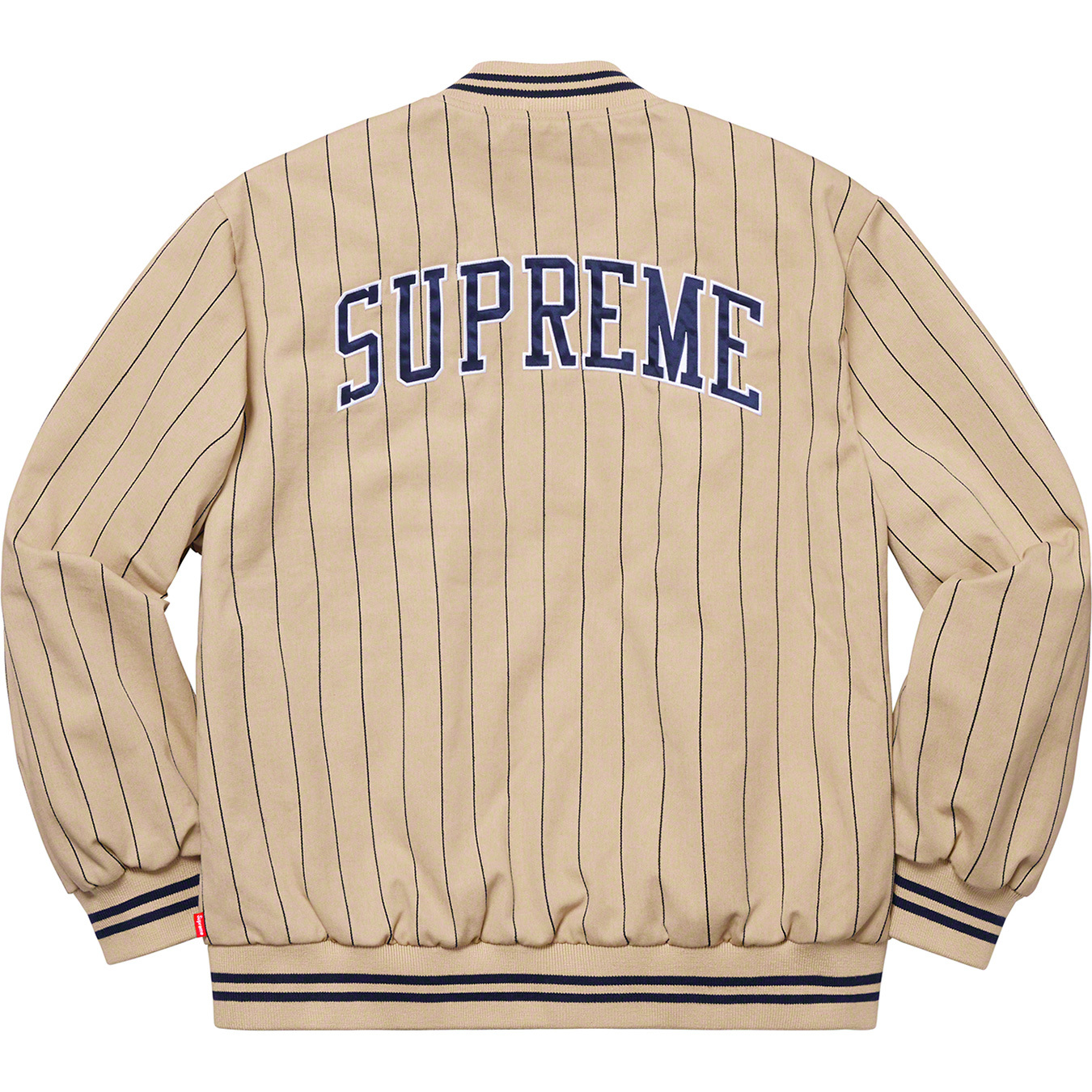 Supreme Pinstripe Varsity Jacket