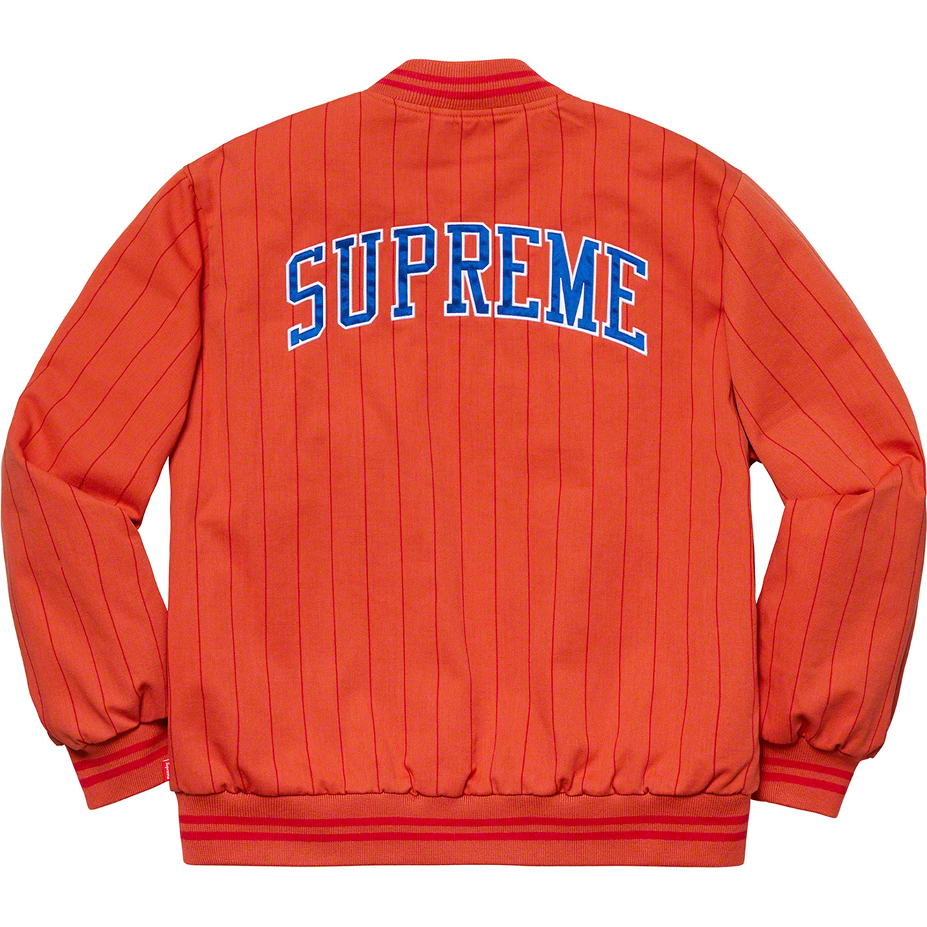 Supreme Pinstripe Varsity Jacket