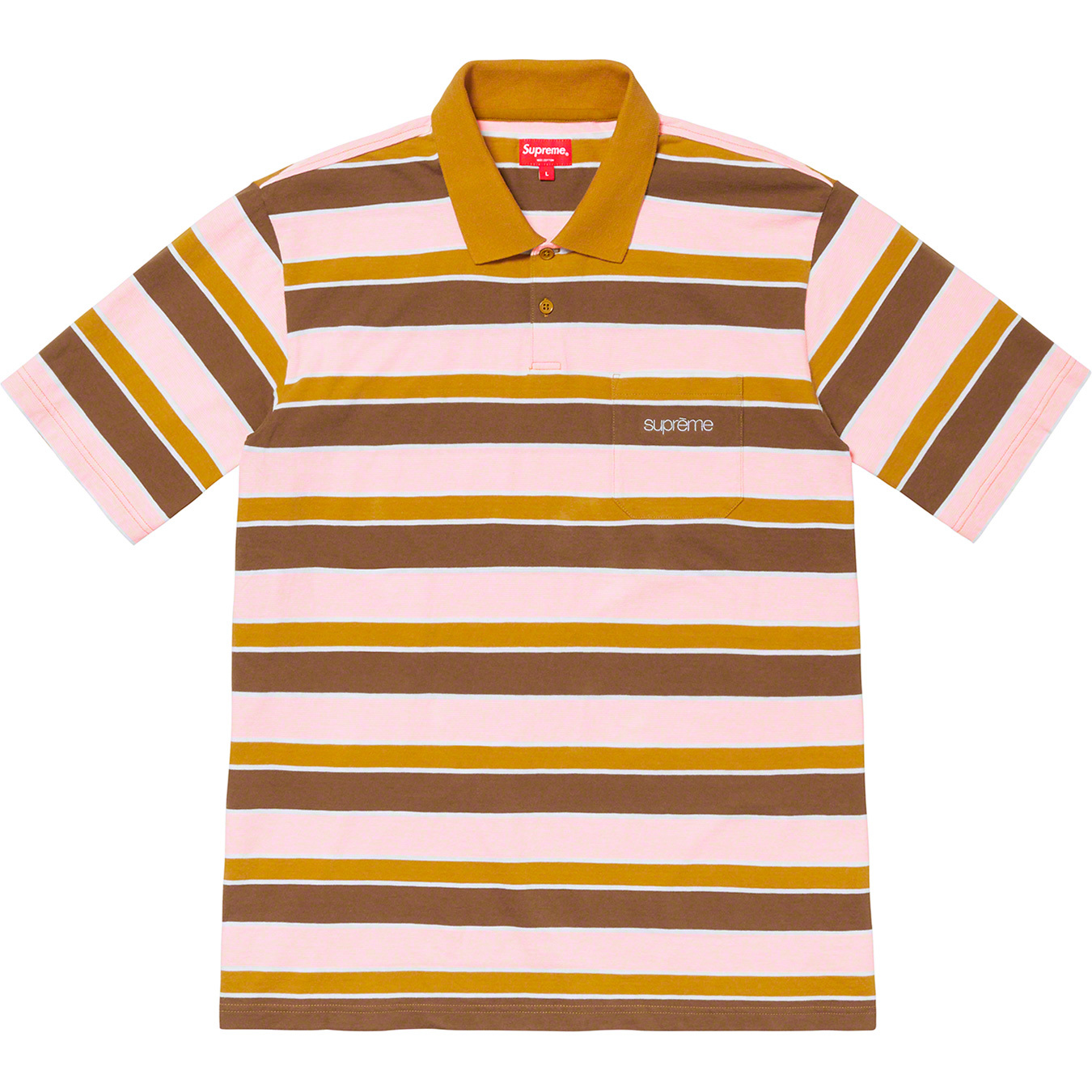 Supreme Classic Logo Stripe Polo