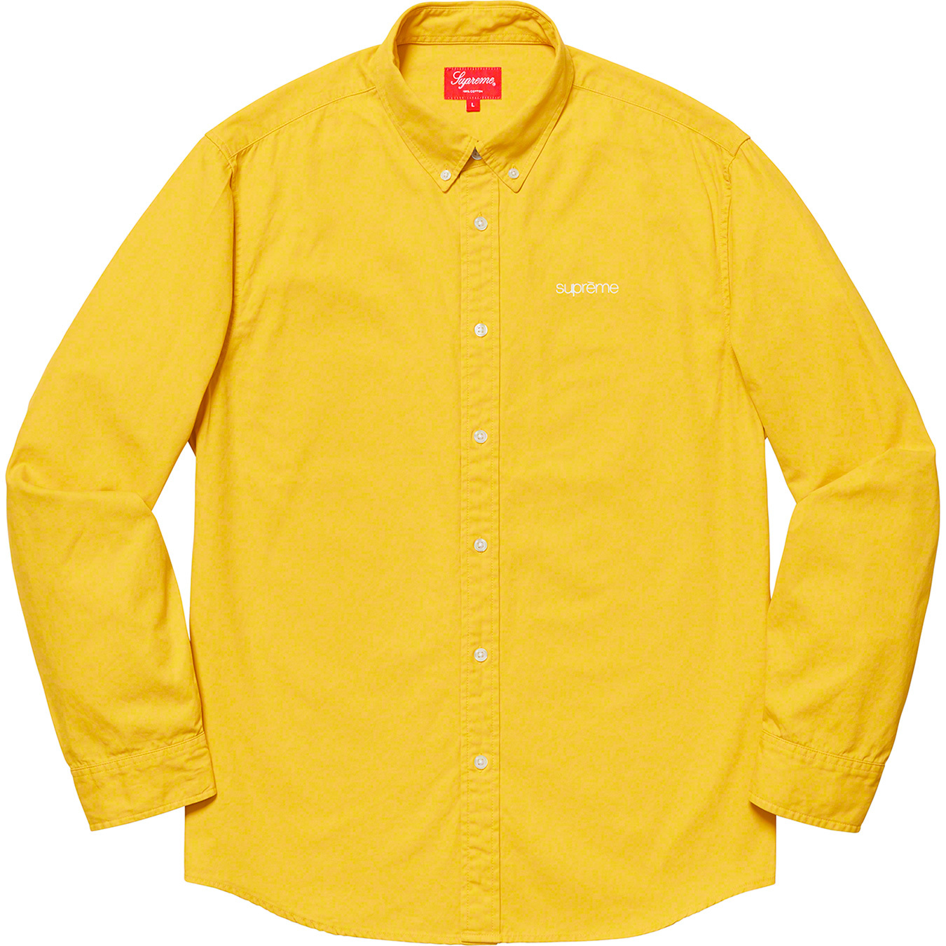 付属品完備 希少S supreme Washed Twill Shirt