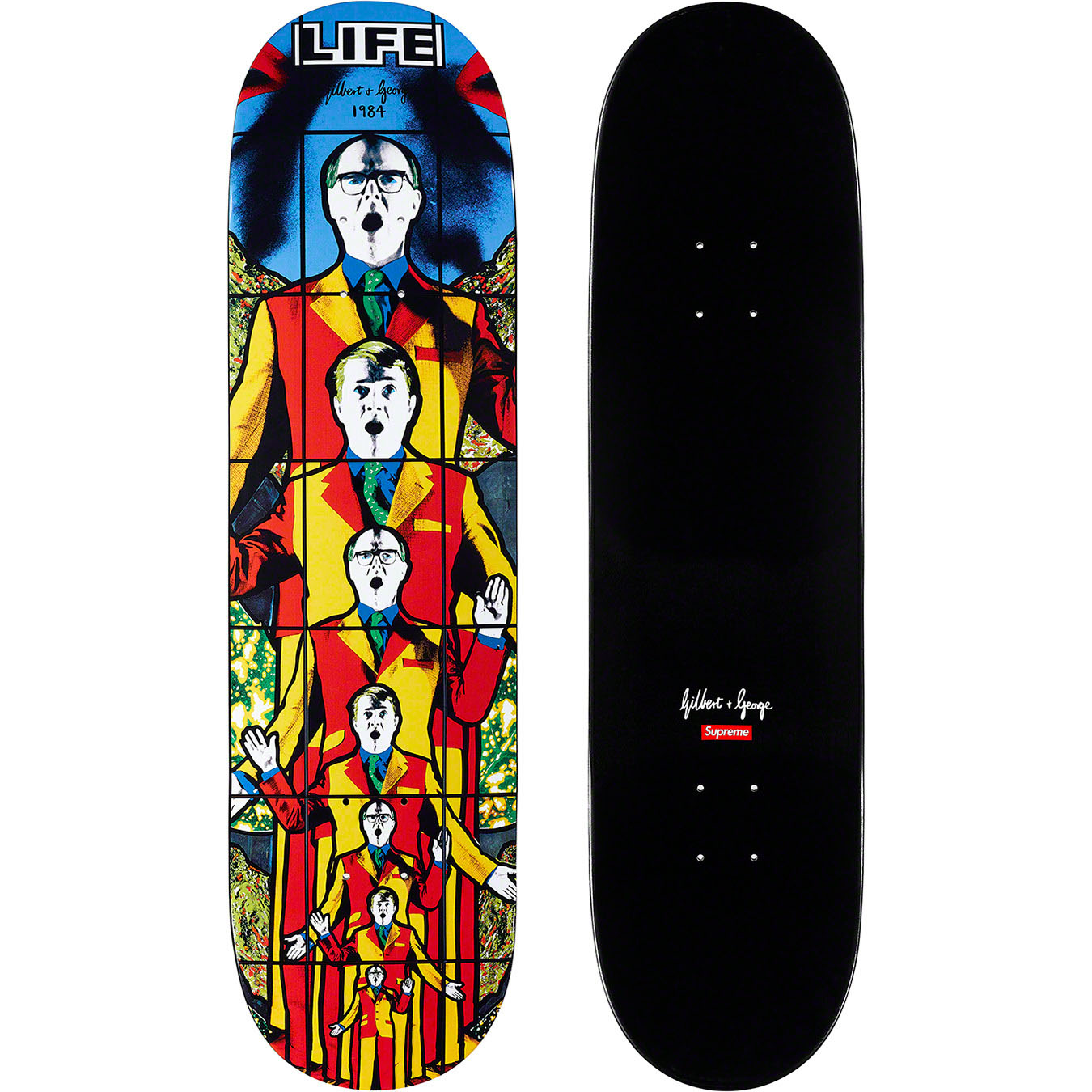 Gilbert & George/Supreme LIFE Skateboard