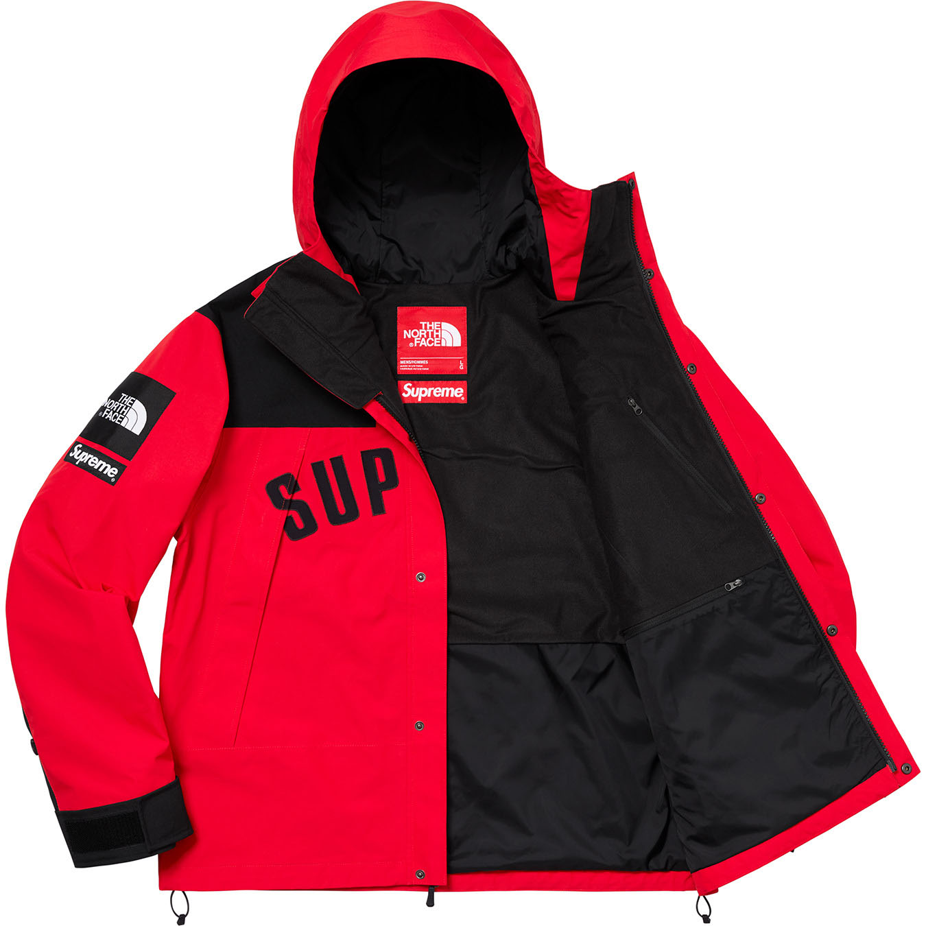 希少SUPREME × THE NORTH FACE アーチロゴ レッド S-