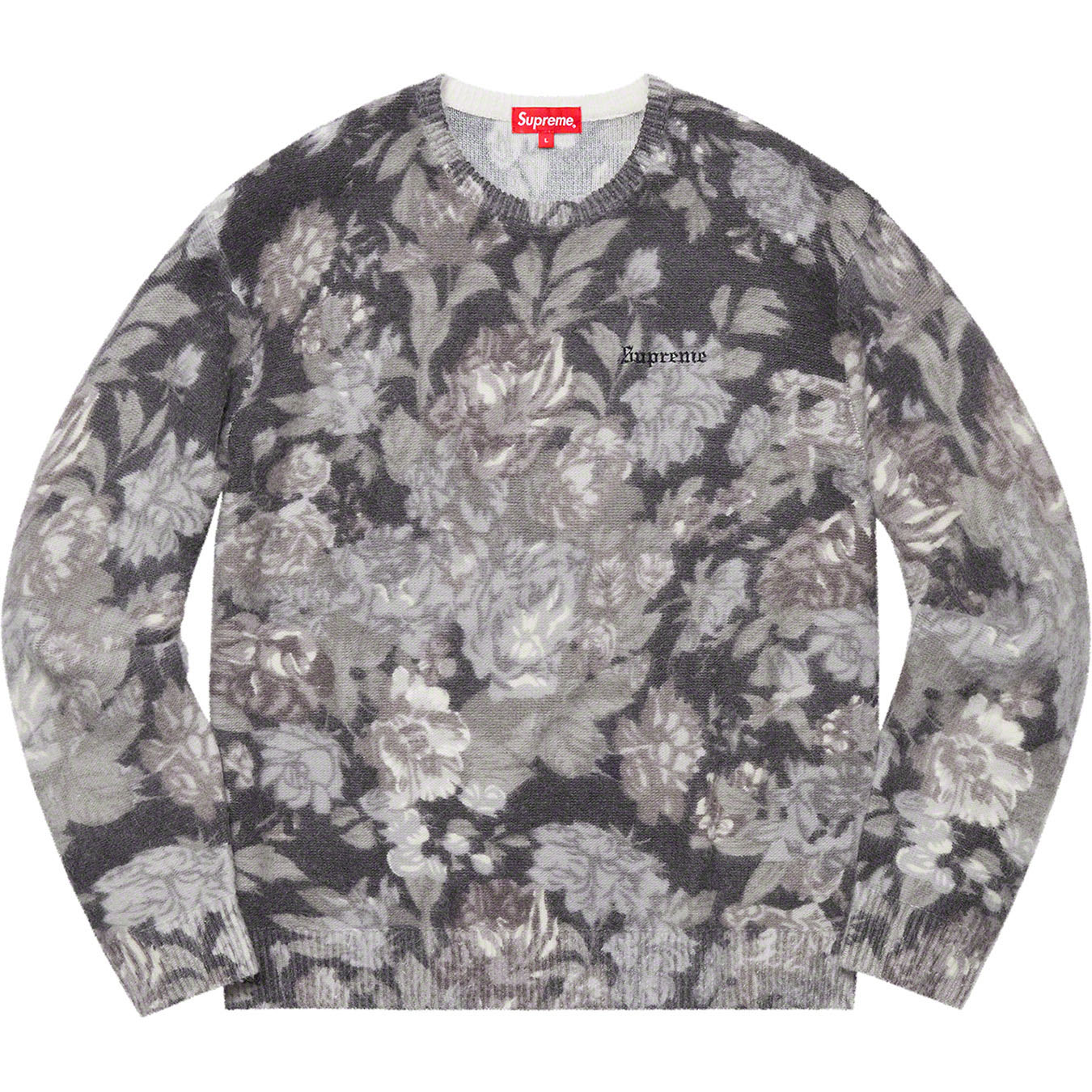 Printed Floral Angora Sweater Supreme L - ニット/セーター