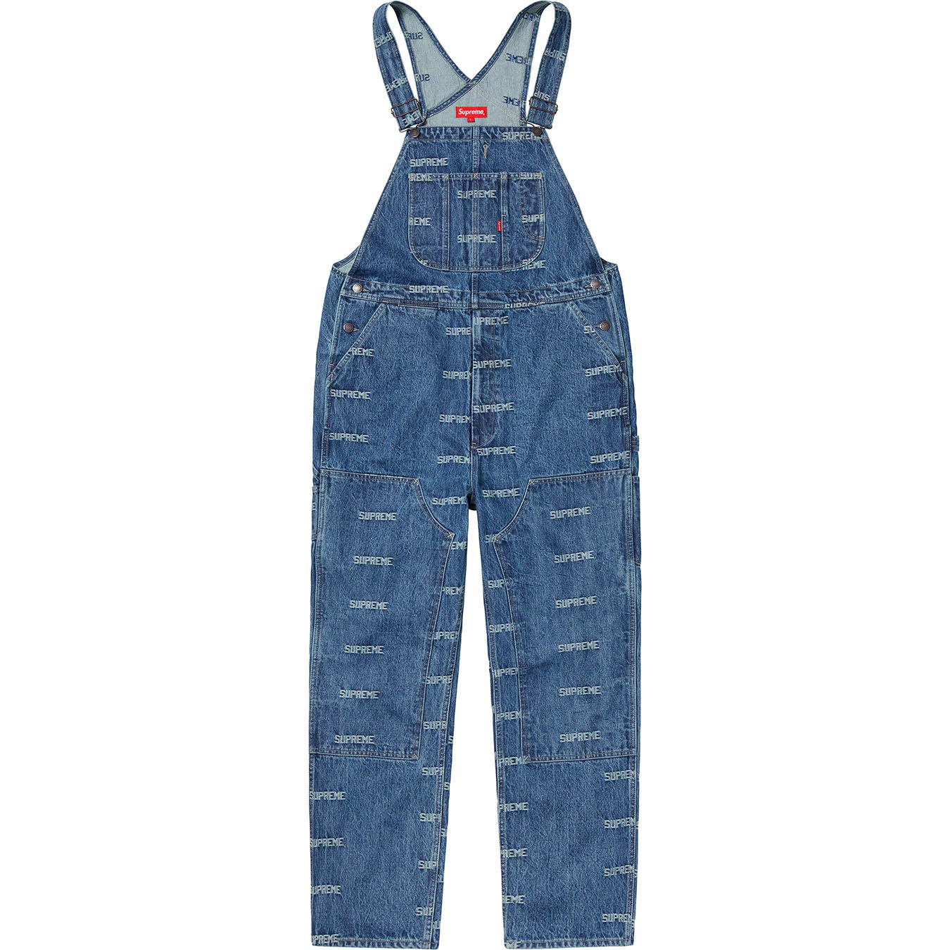 Supreme Logo Denim Overalls