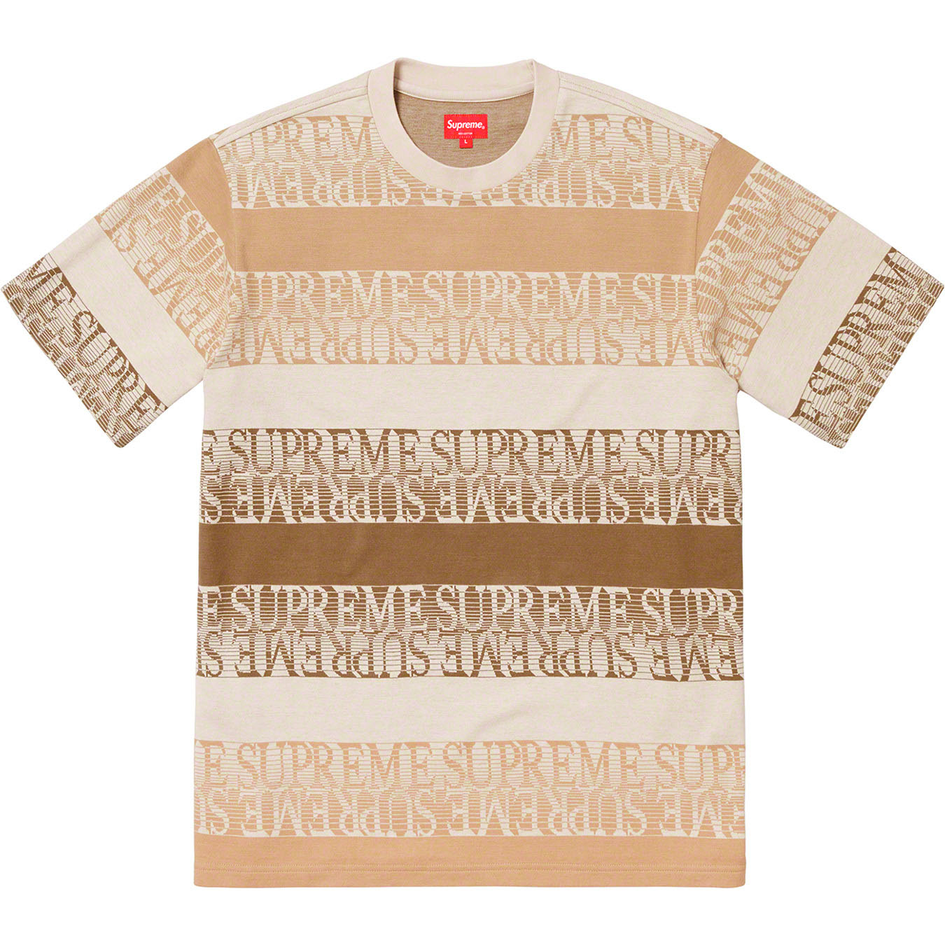 Text Stripe Jacquard S/S Top | Supreme 19ss