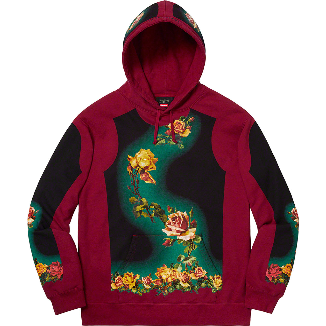 赤L Supreme Floral Print Hooded完全正規品です