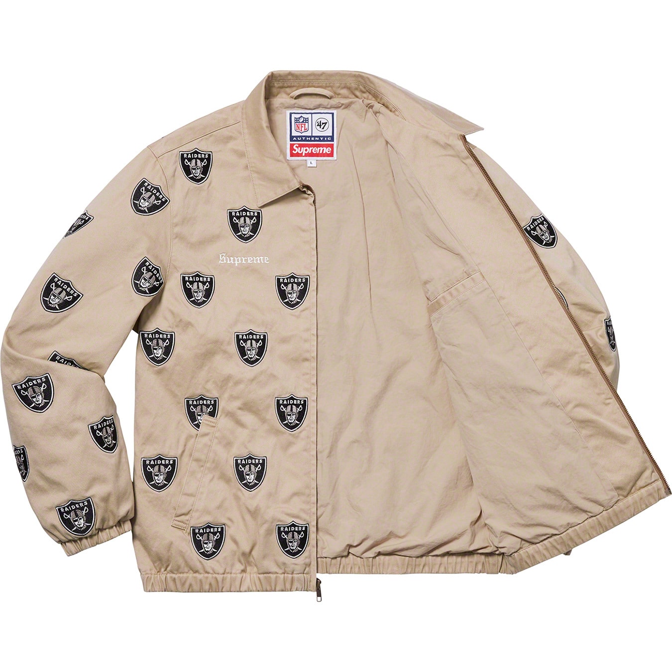 Supreme®/NFL/Raiders/'47 Embroidered Harrington Jacket | Supreme 19ss