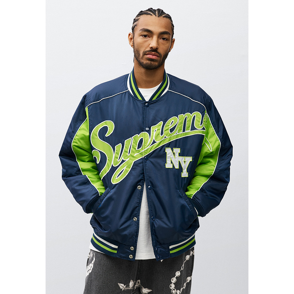 Contrast Script Varsity Jacket | Supreme 20fw