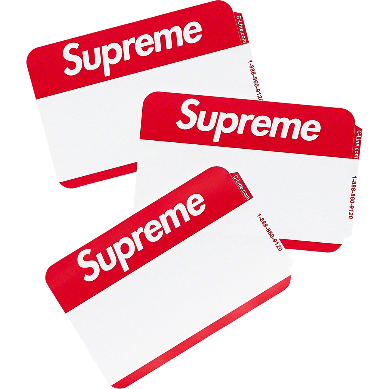 Supreme Name Badge Stickers (Pack of 100) 