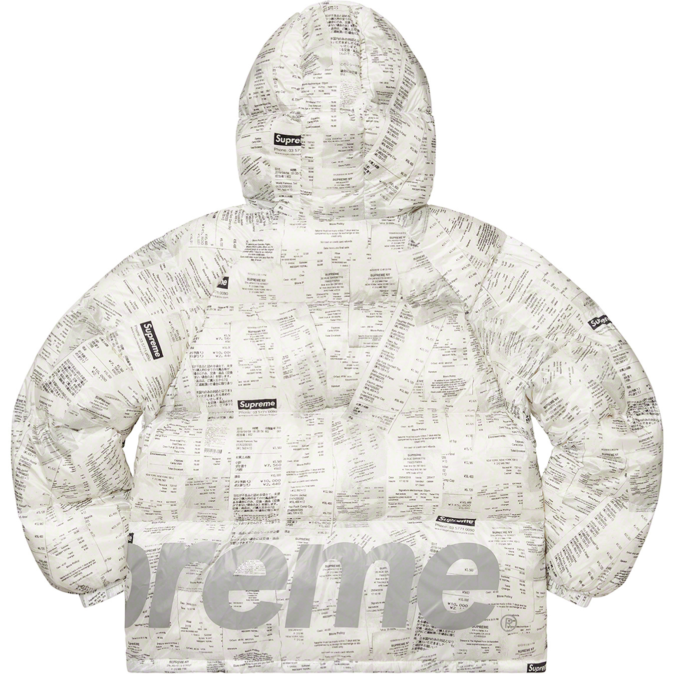 Supreme Hooded Down jacket レシート sサイズ | b-a-i.com