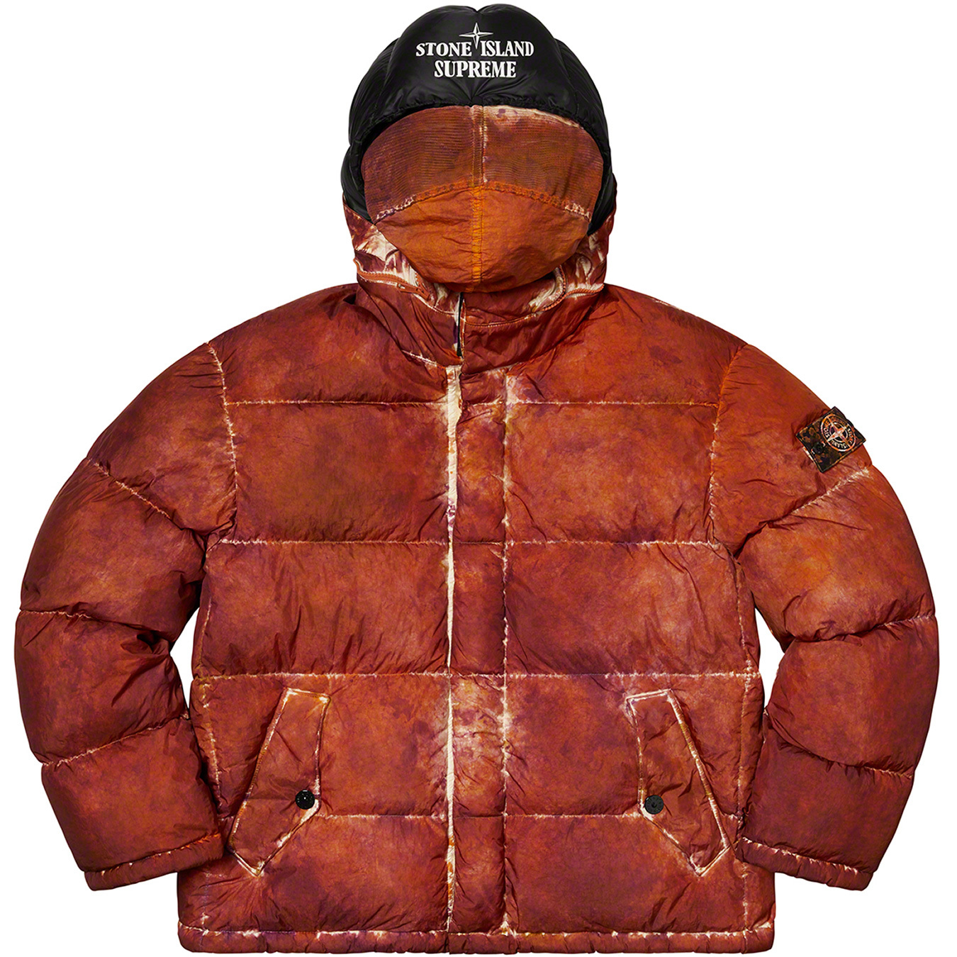 Supreme®/Stone Island® Painted Camo Crinkle Down Jacket