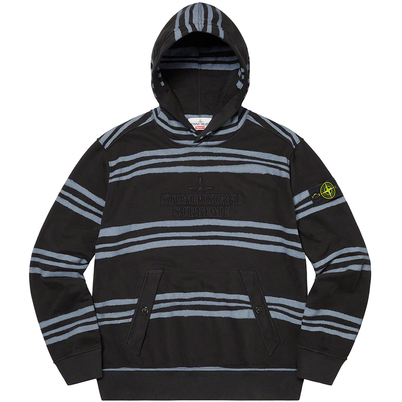 Supreme®/Stone Island® Warp Stripe Hooded Sweatshirt