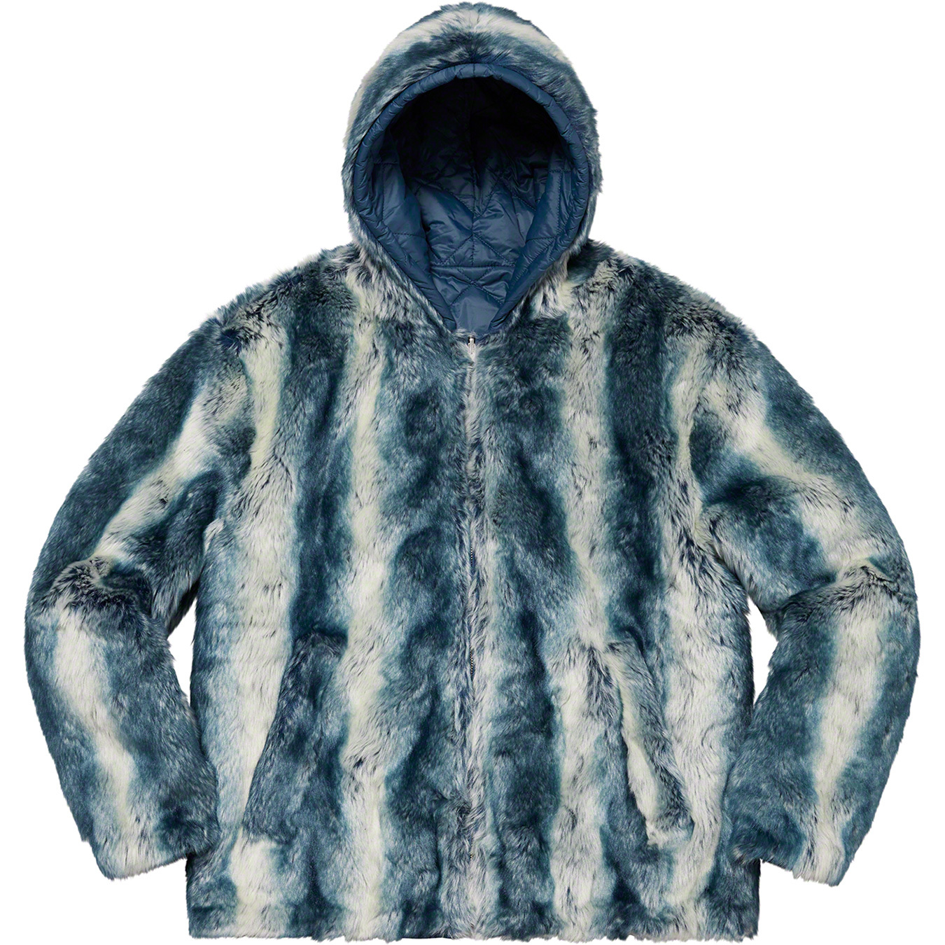 M Supreme Faux Fur Reversible Hooded