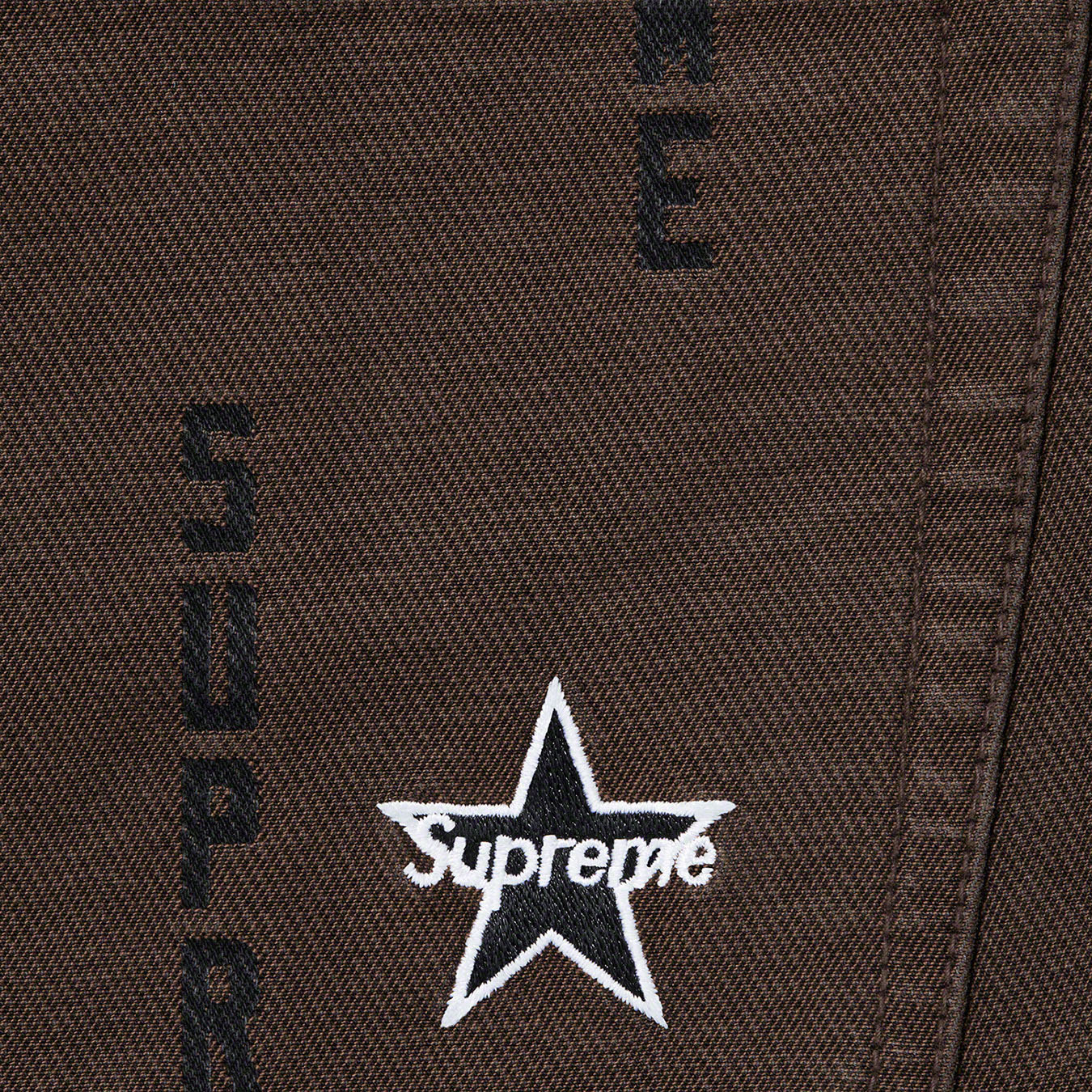 Supreme Logo Stripe Jacquard Regular Jean