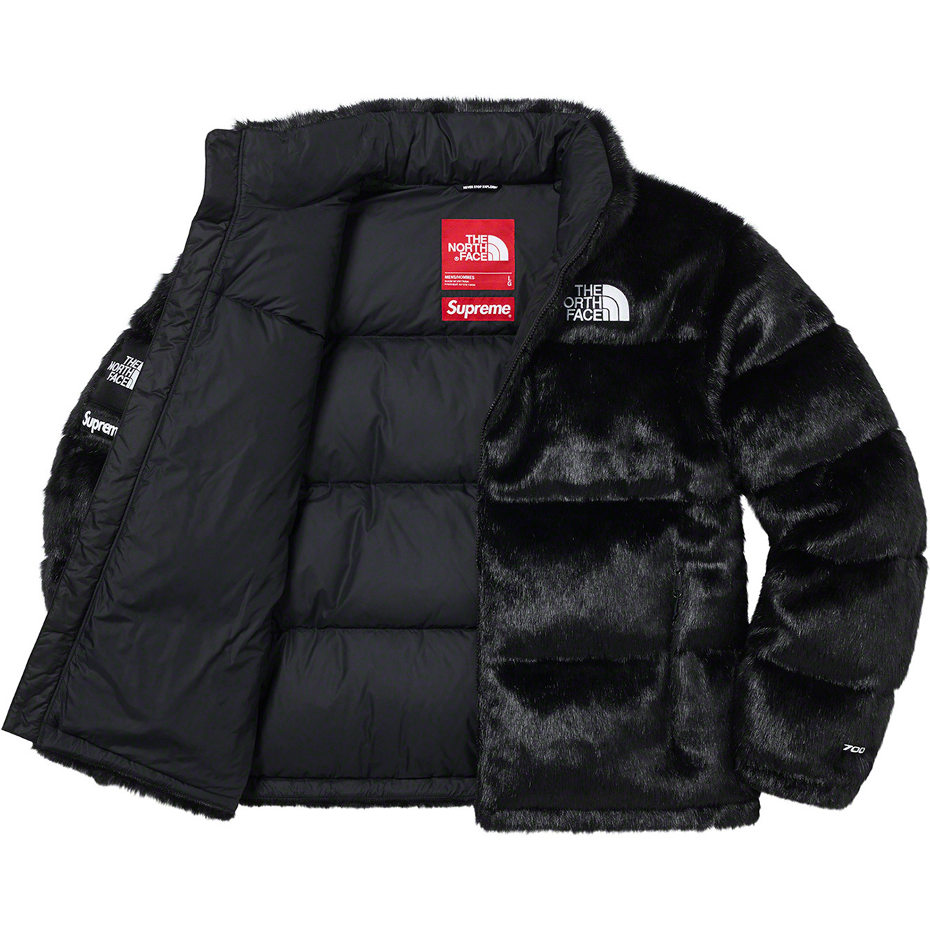 Supreme north face ヌプシ S 黒-