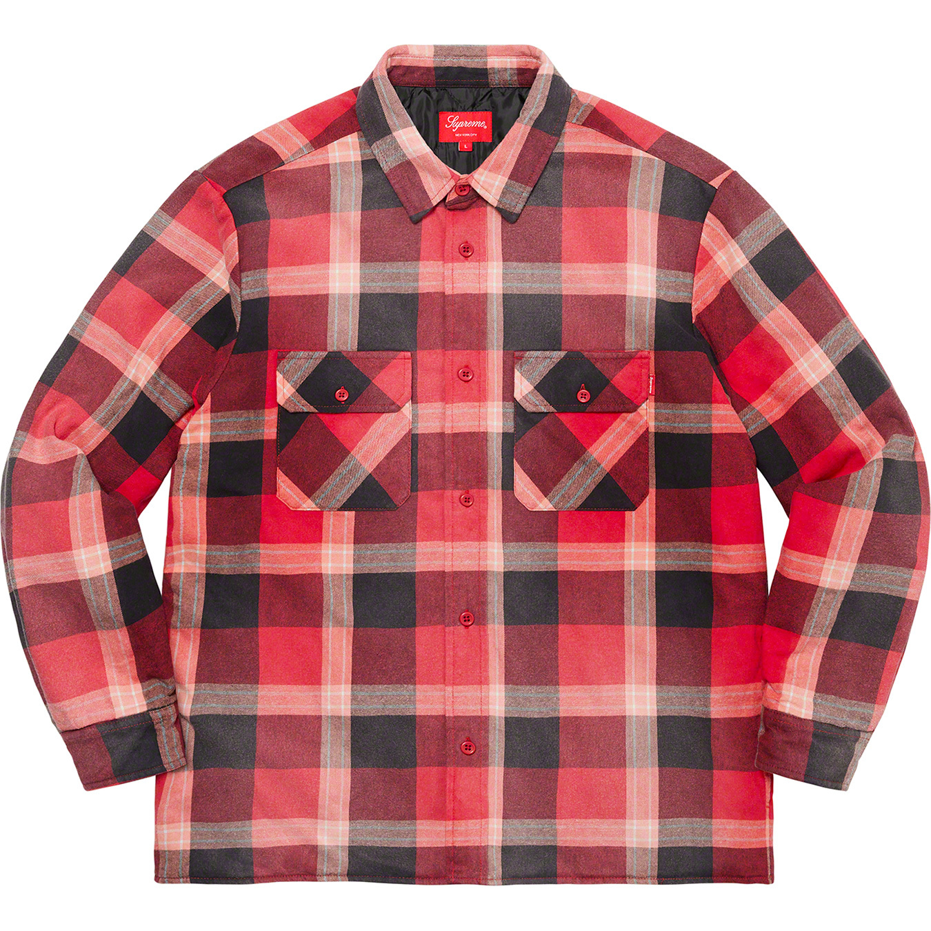 Supreme Quilted Flannel shirt Red | www.innoveering.net