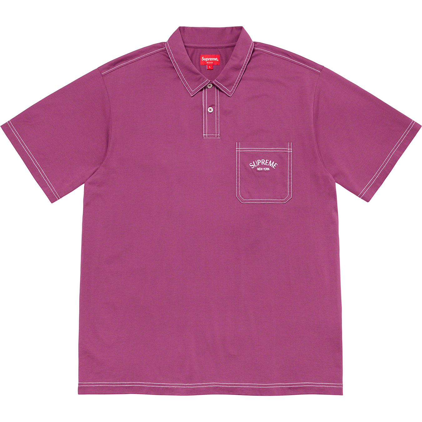 Contrast Stitch Polo | Supreme 20fw