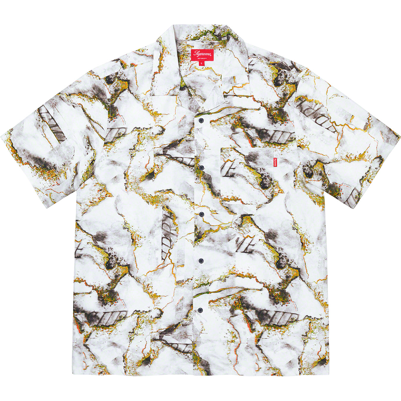 Marble Silk S/S Shirt | Supreme 20fw