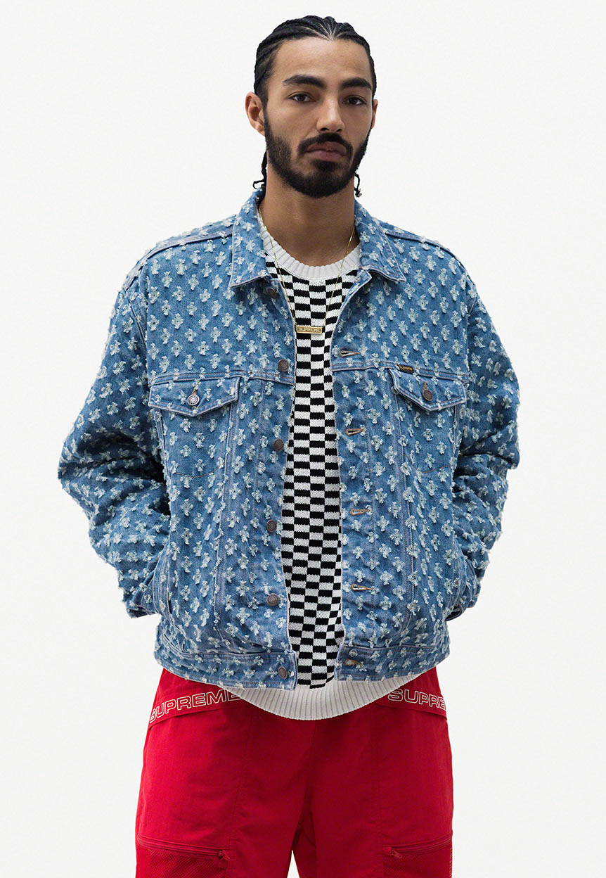 Supreme Hole Punch Denim Trucker Jacketメンズ - dibrass.com