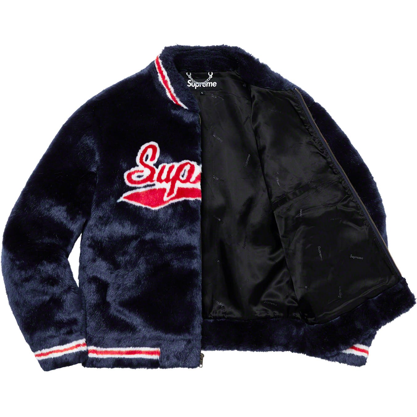 Supreme Faux Fur Varsity Jacket