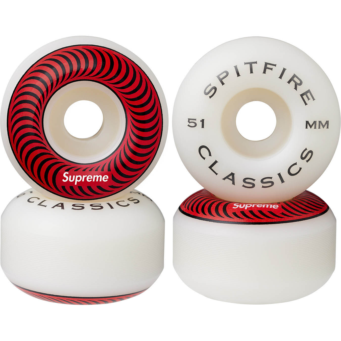 Supreme Supreme®/Spitfire® Classic Wheels (Set of 4)