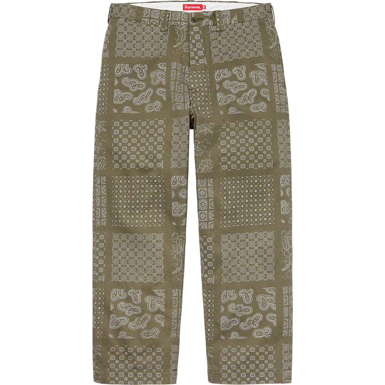 Supreme Paisley Grid Chino Pant ネイビー 32 - パンツ