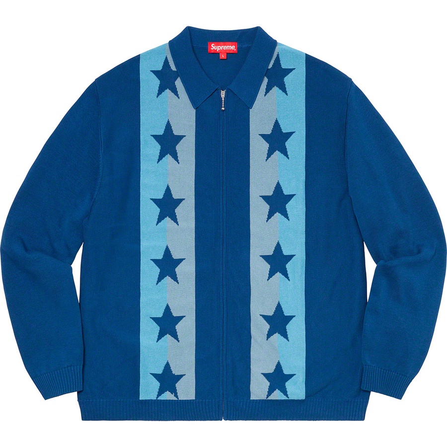 Stars Zip Up Sweater Polo | Supreme 20ss
