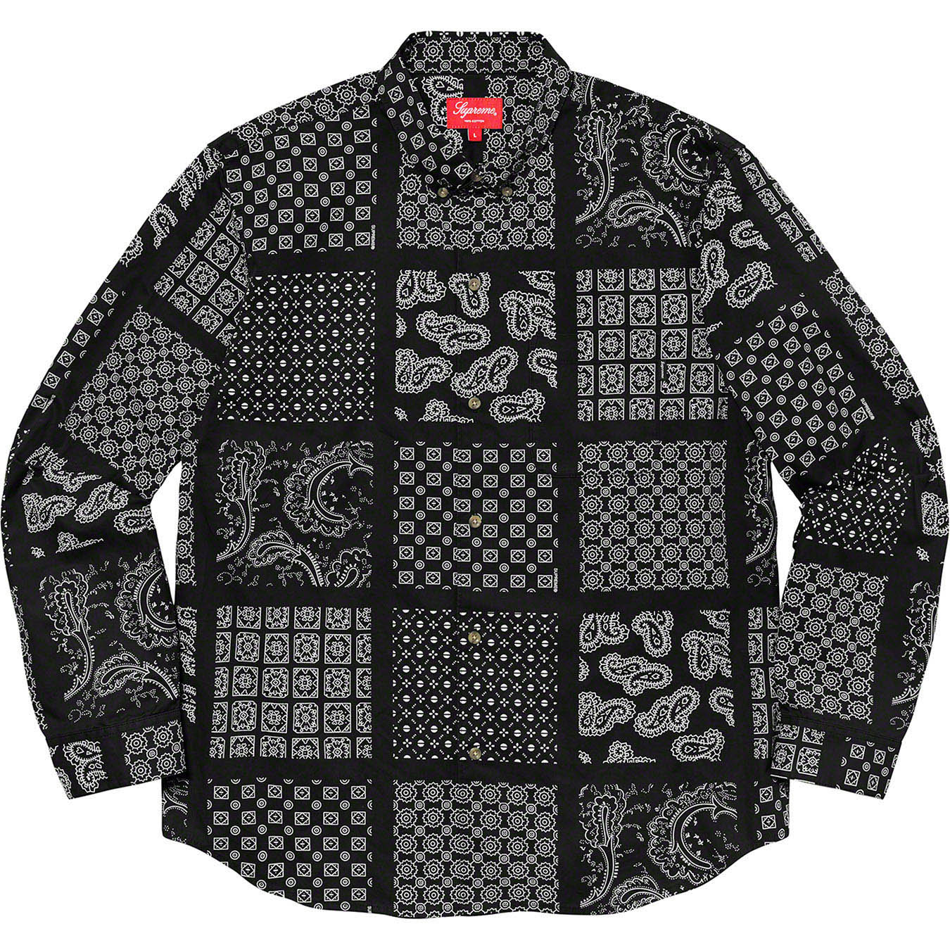 Supreme  Paisley Grid Shirt グリッドペイズリーXLバンダナ