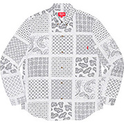 Paisley Grid Shirt supreme  L 黒 ペイズリー