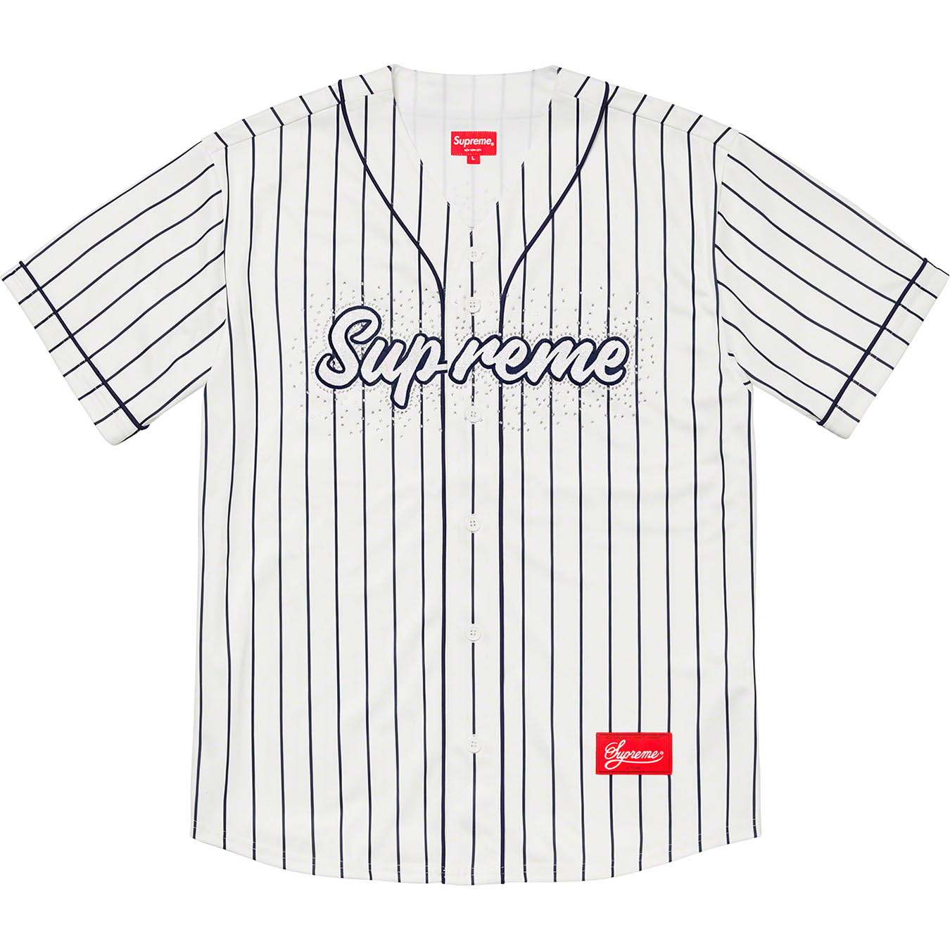 Supreme Rhinestone Baseball Jersey