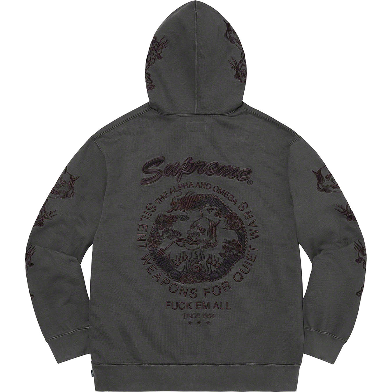 Dragon Overdyed Hooded Sweatshirt | Supreme 20ss