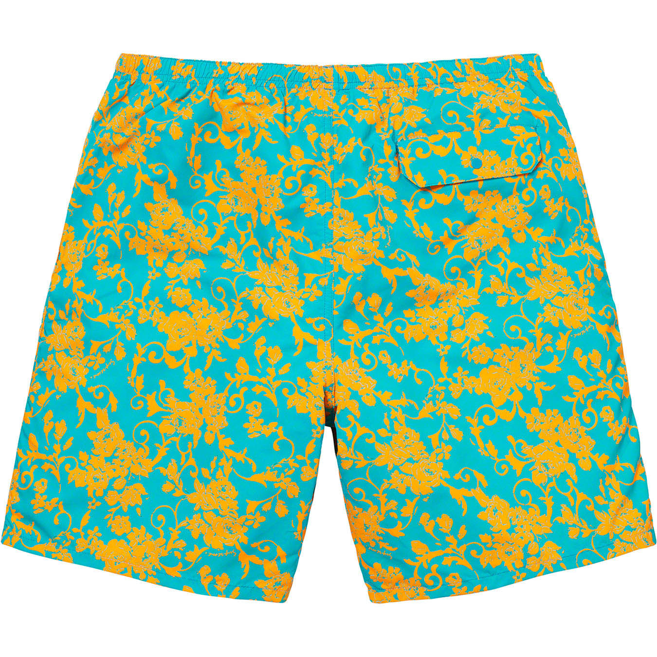 Nylon Water Short Teal Floral M 水着 海パン-