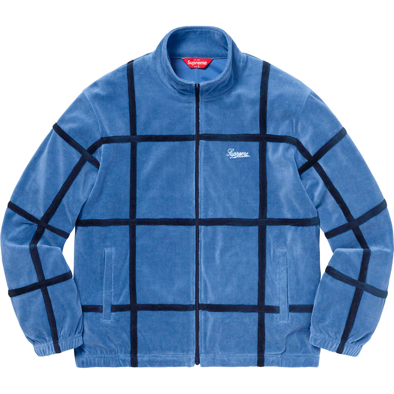 Supreme Grid Taping Velour Jacket