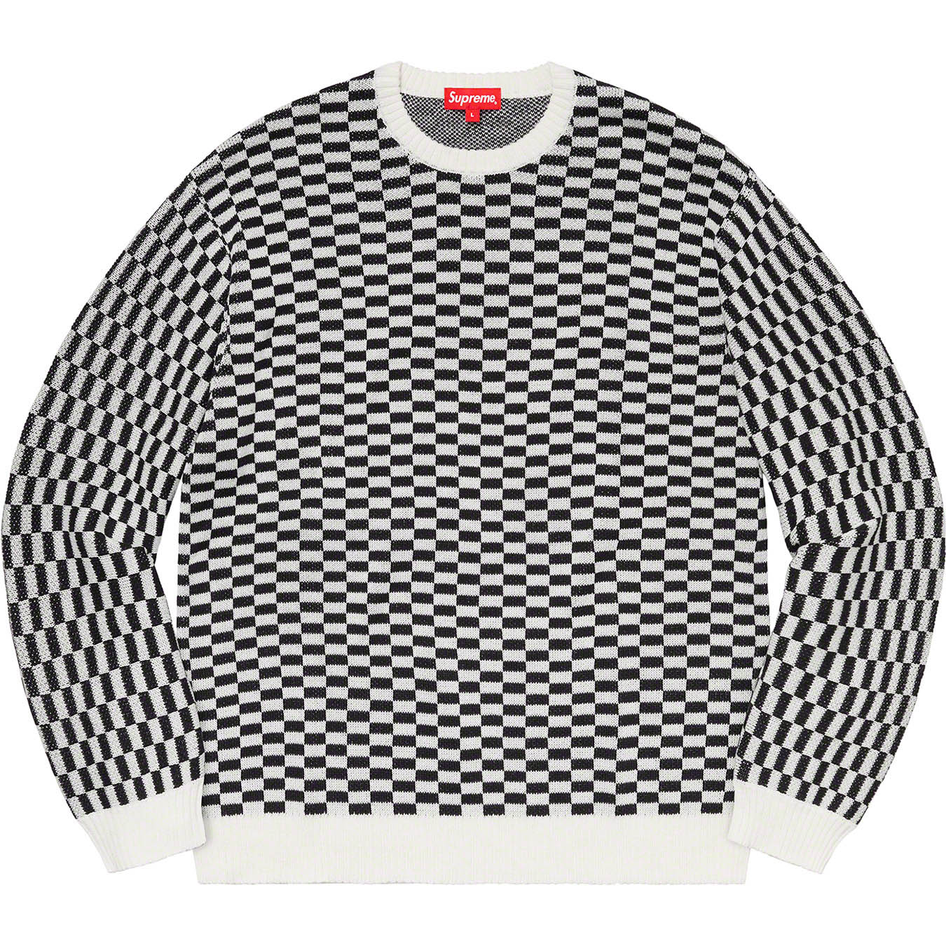 supreme back logo sweater L