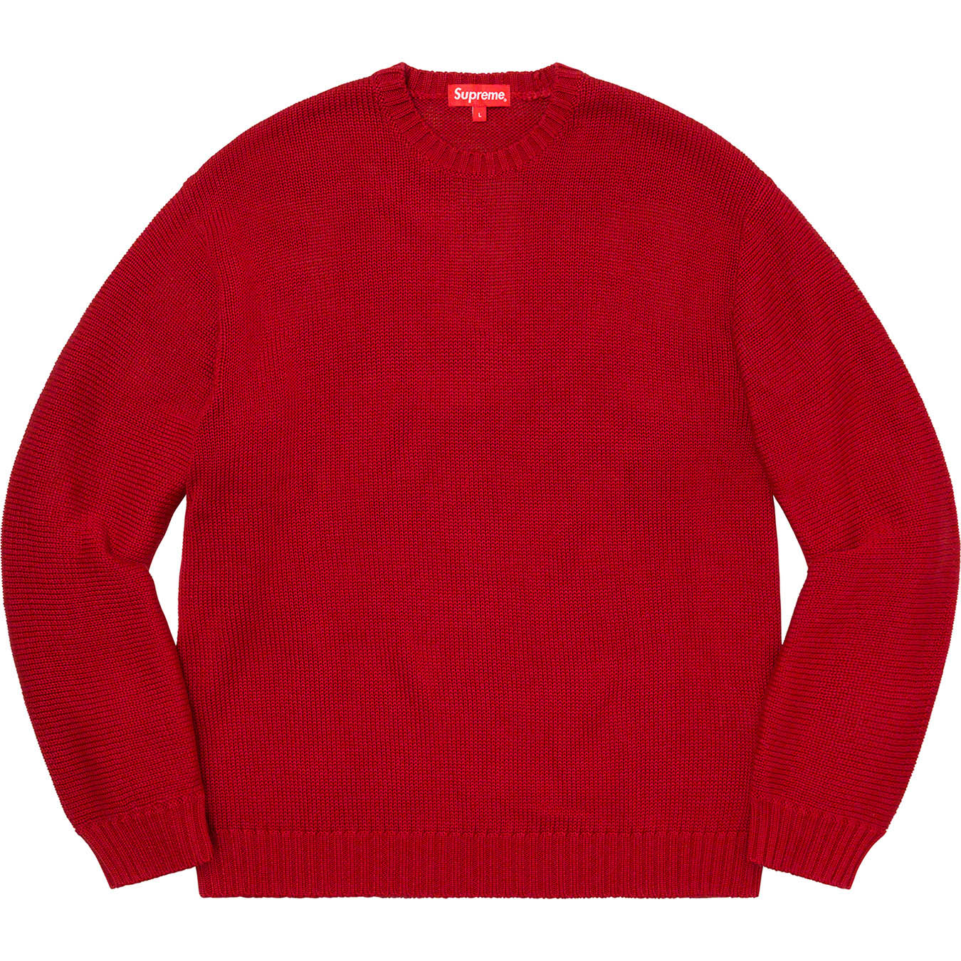 M 赤 Supreme Back Logo Sweater red 20SS