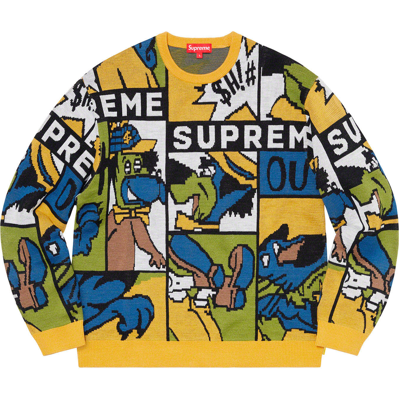 SUPREME Cartoon Sweater カートゥーンセーター Lサイズ