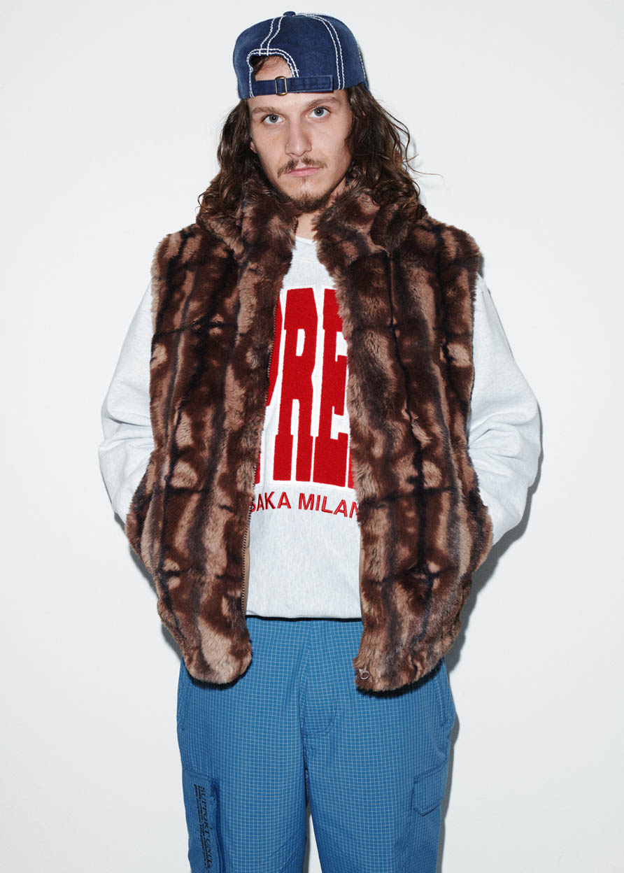 Supreme Faux Fur Hooded Vest