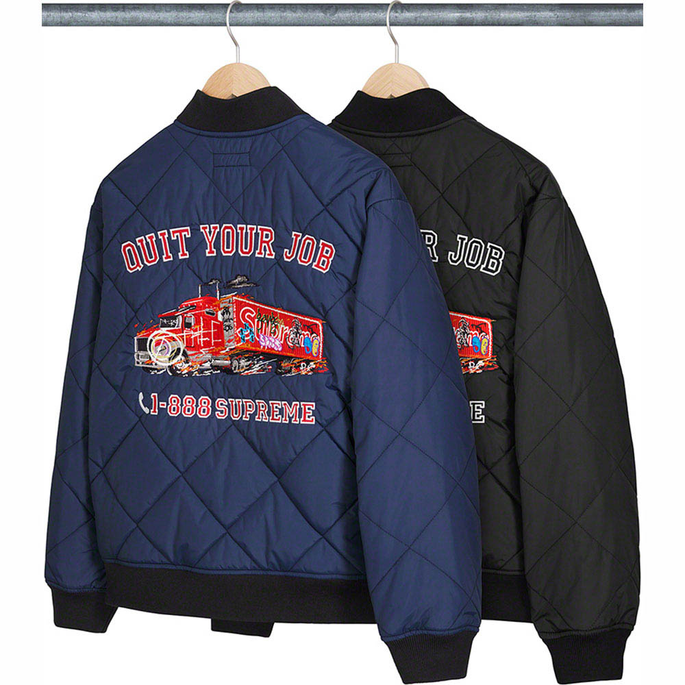 Supreme Quit Your Job Quilted Work Jacket