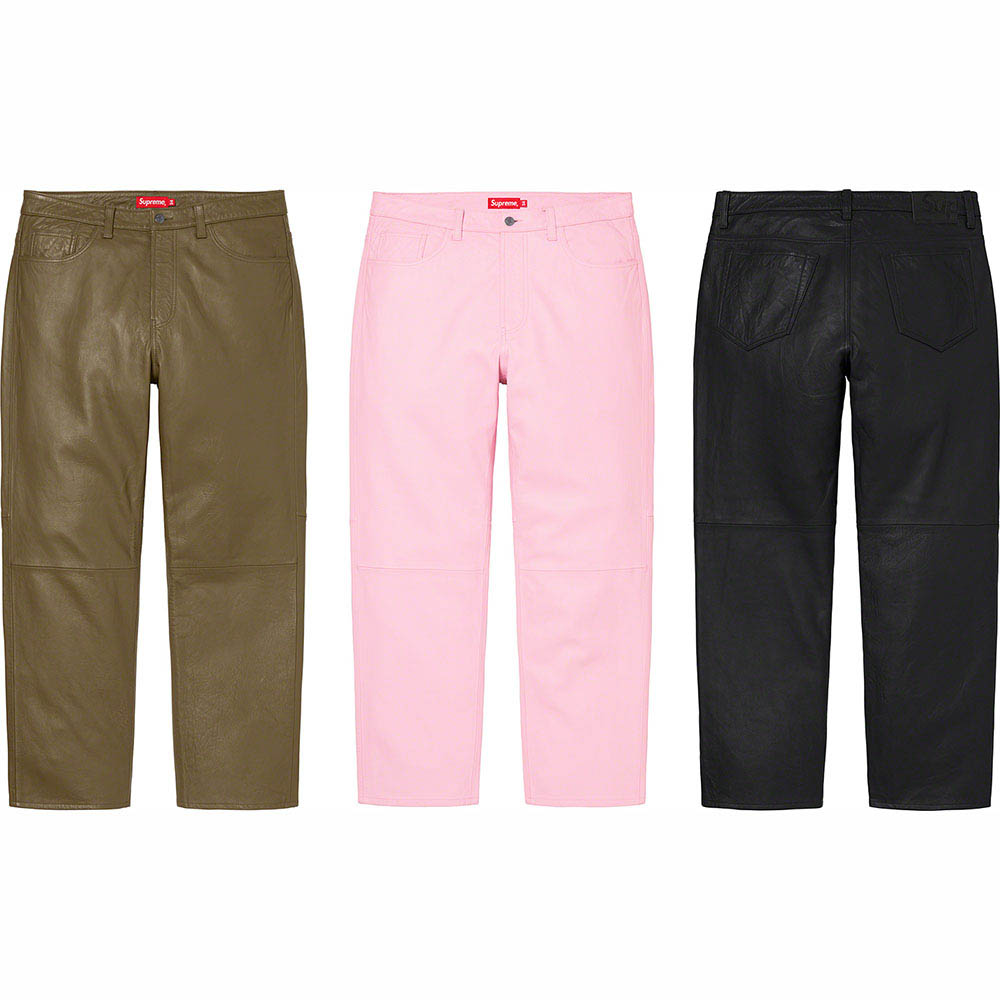 Supreme Leather 5-Pocket Jean